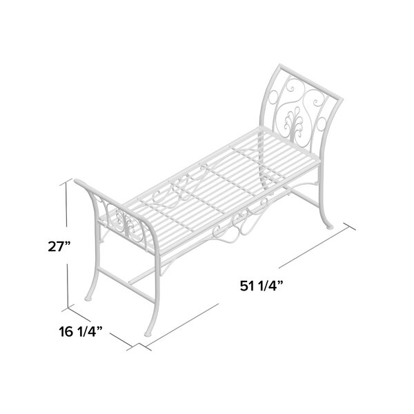 Ophelia &amp; Co. Geddes Metal Garden Bench &amp; Reviews | Wayfair.ca